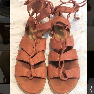 Pink/Blush suede Sandals!!